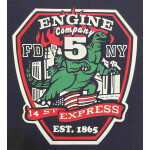 T-Shirt navy, New York City Fire Dept. Godzilla 14th Street Express Manhattan (E-5)