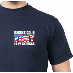 T-Shirt navy, New York City Fire Dept. Goodzilla 14th Street Express Manhattan (E-5)