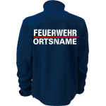 Softshelljacke(medium) navy, FEUERWEHR with place-name "A" in silver-reflective, red stripe