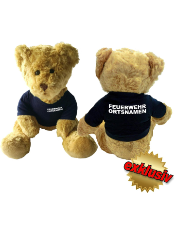 Plüschteddy FEUERWEHR con nome del luogo. 40 cm hoch CE