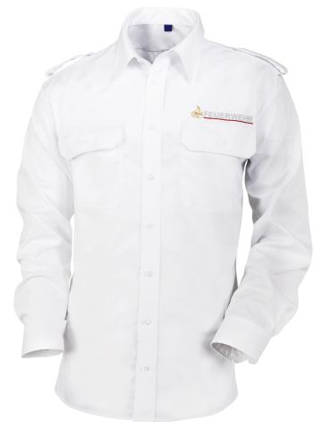 S-Gard-Diensthemd BaWü blanco con Stick, largoarm, nach VwV
