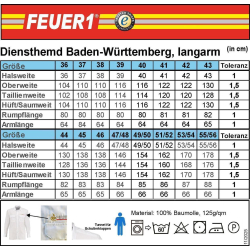 S-Gard-Diensthemd BaWü blanc avec Stick, longuearm,...