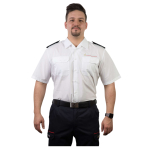 S-Gard-Diensthemd BaWü blanco con Stick, kurzarm, nach VwV