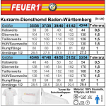 S-Gard-Diensthemd BaWü blanco con Stick, kurzarm, nach VwV