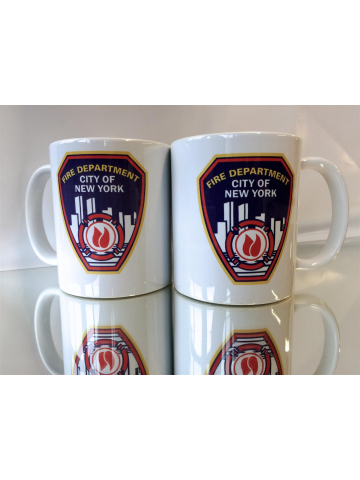 Tasse white New York City Fire Department Standard-Emblem