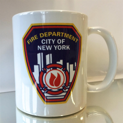 Tasse white New York City Fire Department Standard-Emblem