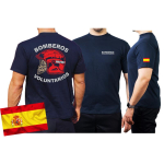 T-Shirt/Camiseta (navy/azul) BOMBEROS VOLUNTARIOS, andera española