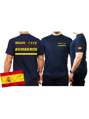 T-Shirt/camiseta (blu navy/azul), RESCATE 112 BOMBEROS