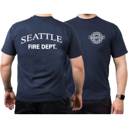 T-Shirt azul marino, Seattle Fire Dept. - work -