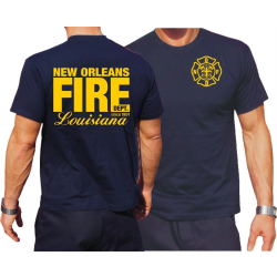 T-Shirt blu navy, New Orleans Fire Dept. Louisiana