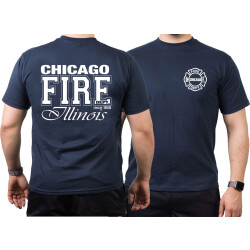 CHICAGO FIRE Dept. since 1858 Illinois, azul marino T-Shirt