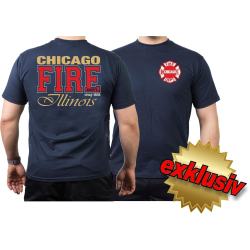 CHICAGO FIRE Dept. Illinois, tricolor (Gold Edition), marin T-Shirt