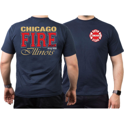 CHICAGO FIRE Dept. Illinois, tricolor (Gold Edition), navy T-Shirt