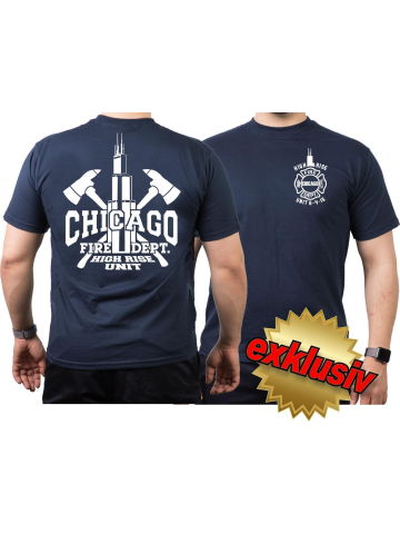 CHICAGO FIRE Dept. High Rise Unit Willis Tower, navy T-Shirt