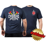 CHICAGO FIRE Dept. High Rise Unit/ assi/Willis Tower (Silver Edition), blu navy T-Shirt