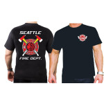 T-Shirt noir, Seattle Fire Dept. - mehrfarbig - 3XL