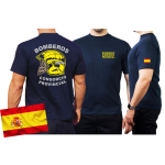 T-Shirt/Camiseta (blu navy/azul) BOMBEROS CONSORCIO PROVINCIAL, bandera española
