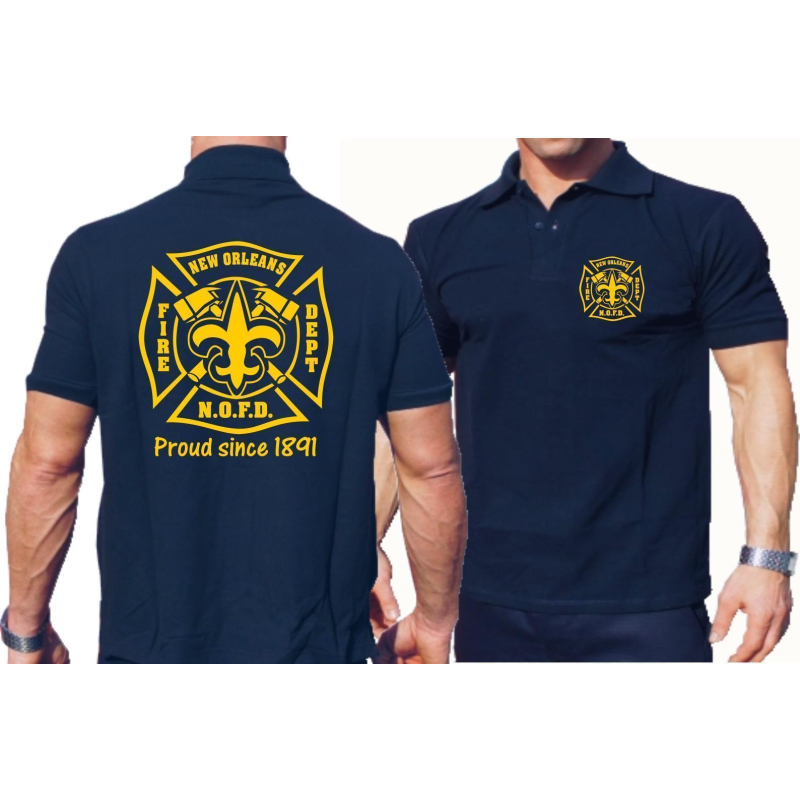 Polo navy, New Orleans Fire Dept.\