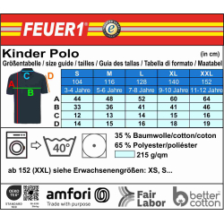 Kinder-Polo azul marino, FDNY 343 y Outline-fuente auf...