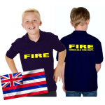 Kinder-Polo navy, Honolulu Fire Dept. (Hawaii), neongelb 152 (11-12 Jahre) XXL