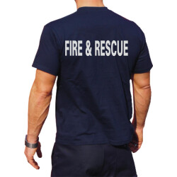 T-Shirt azul marino, Fire & Rescue