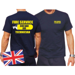 T-Shirt azul marino, Fire Service (Air) Technician