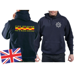 Hoodie navy, FIRE BRIGADE - Fire & Rescue Services