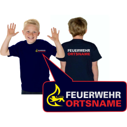 Kinder-T-Shirt marin, BaW&uuml; avec Stauferl&ouml;we...