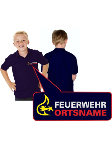 Kinder-Polo marin, BaWü avec Stauferlöwe nur auf der Vorderseite avec nom de lieu