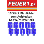 Zubehör 1:87 Aufsteckblaulichter für KdoW/MTW/hinteres Blaulicht (10 Stück) (FEUER1-Exklusiv-Artikel)