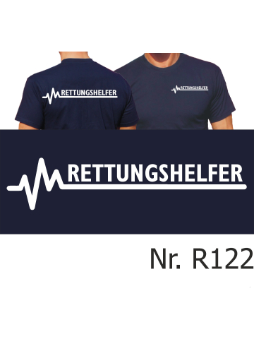 T-Shirt navy, RETTUNGSHELFER