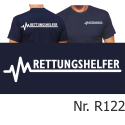 T-Shirt navy, RETTUNGSHELFER