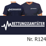 T-Shirt blu navy, RETTUNGSSANITÄTER