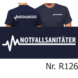 T-Shirt azul marino, NOTFALLSANIT&Auml;TER
