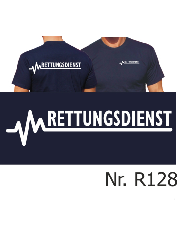 T-Shirt navy, RETTUNGSDIENST