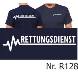 T-Shirt navy, RETTUNGSDIENST