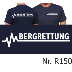 T-Shirt azul marino, BERGRETTUNG