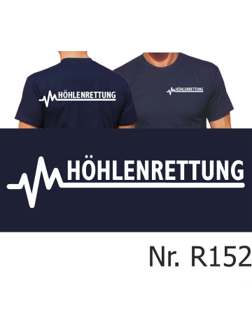 T-Shirt navy, HÖHLENRETTUNG