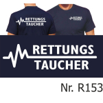 T-Shirt navy, RETTUNGSTAUCHER