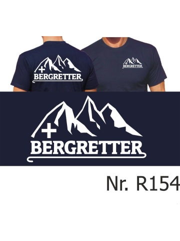 T-Shirt navy, BERGRETTER
