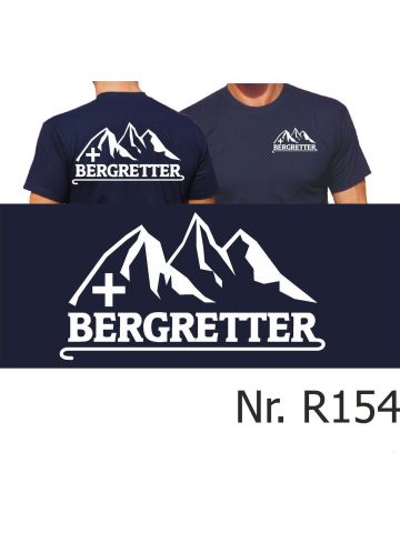 T-Shirt navy, BERGRETTER