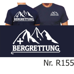 T-Shirt azul marino, BERGRETTUNG