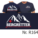 T-Shirt navy, BERGRETTER weiß/rot