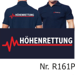 Polo blu navy, HÖHENRETTUNG bianco/rosso
