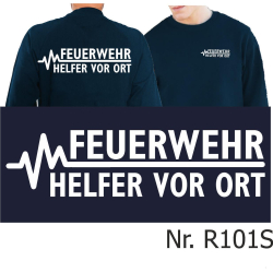 Sweat navy, FEUERWEHR - Helfer vor Ort