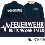 Sweat navy, FEUERWEHR - RETTUNGSSANITÄTER