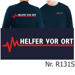 Sweat navy, Helfer vor Ort with red EKG-line