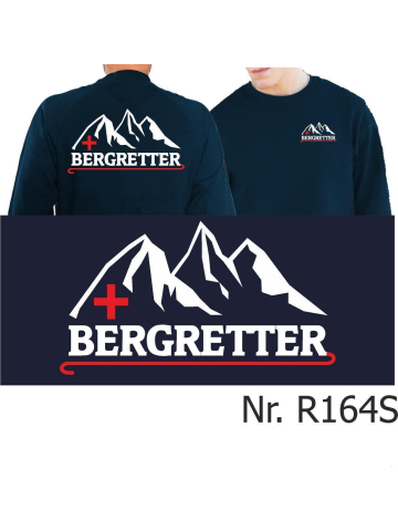 Sweat navy, BERGRETTER with Bergmotiv,white/red