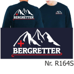 Sweat azul marino, BERGRETTER con Bergmotiv,blanco/rojo