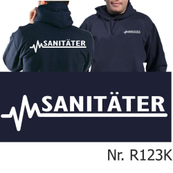 Hoodie marin, SANITÄTER